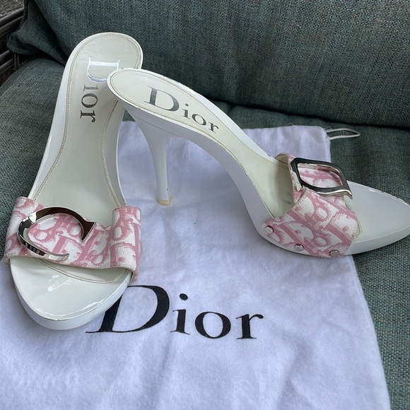 Y2k pink Christian Dior monogram heels - Picture 2 of 14